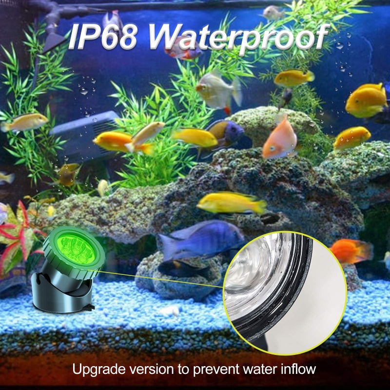 T-SUN Solar Pond Lights, 3 in 1 RGB Color Changing Underwater Pond Lights, Outdoor Waterproof LED Landscape Spotlights for Fish Tank Garden Yard Pool Pond Fountain Waterfall Decoration(3 Head Lamp) - Image 5